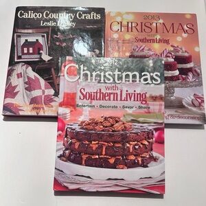 2012 and 2013 Christmas Southern living  and Calico Country Crafts. 3 Books